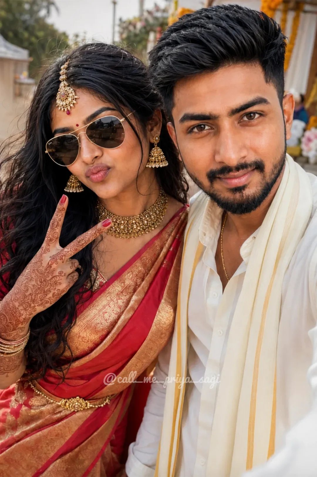 South Indian Wedding Selfie