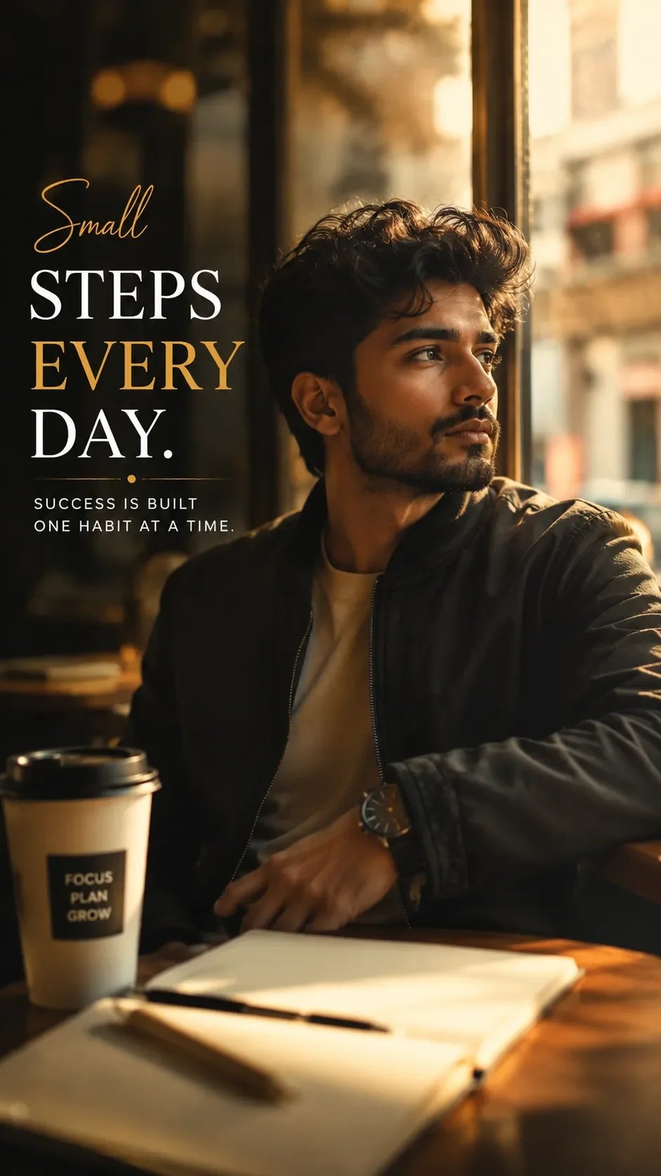 Stylish Man Cafe Portrait