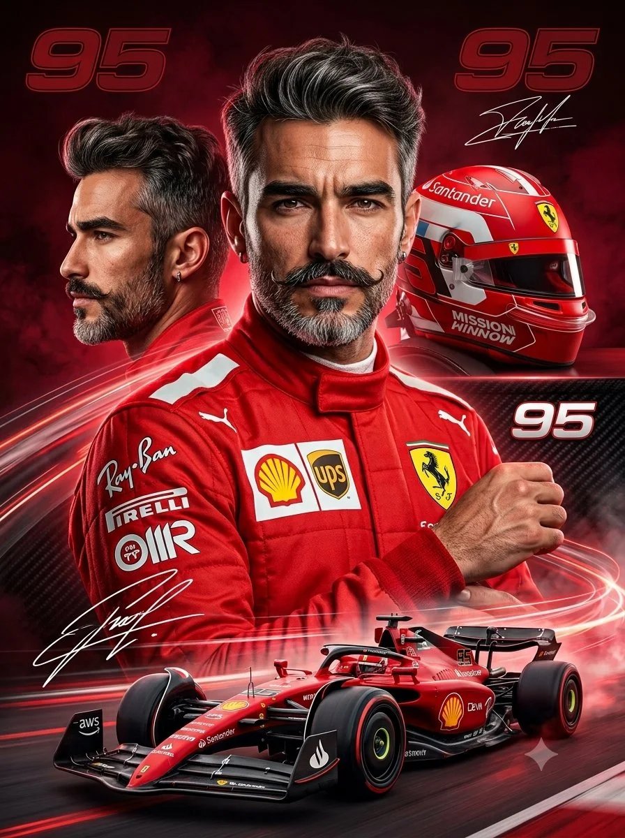 Ultra-realistic F1 Driver Poster
